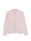 Desa 1972 Draped Bomber Oversize Jacket In Pink