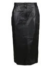 Desa 1972 Leather Midi Skirt In Black