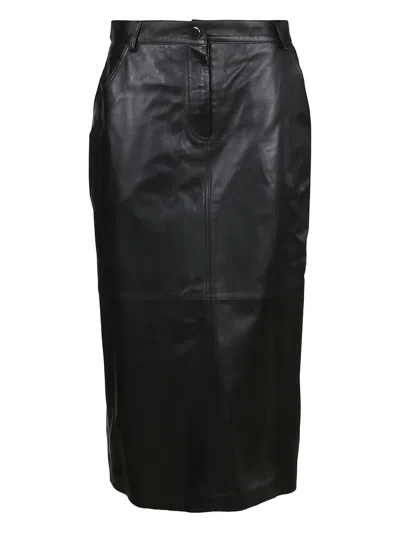 Desa 1972 Leather Midi Skirt