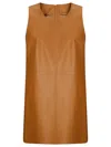 Desa 1972 Leather Mini A-line Dress