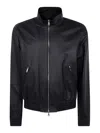 Desa 1972 Leather Reversible Bomber Jacket In Negro