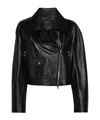 Desa 1972 Off-centre-fastening Leather Jacket In Black