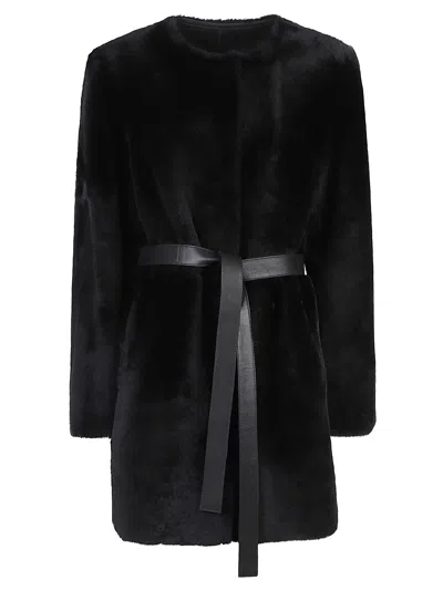 DESA 1972 REVERSIBLE ROUND NECK SHEARLING CABAN