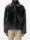 Desa 1972 Reversible Shearling Jacket In Gray