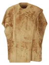 Desa 1972 Shearling Cape In Caramel