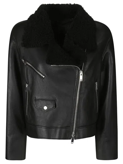 Desa 1972 Shearling Jacket In Black