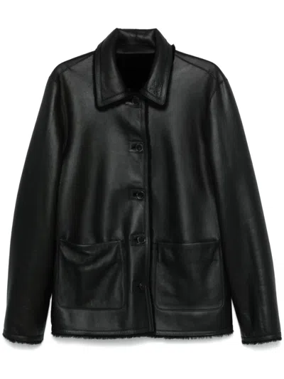 Desa 1972 Shearling Jacket In Black