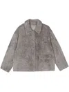 Desa 1972 Shearling Jacket In Grey