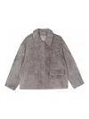 Desa 1972 Shearling Jacket In Grey