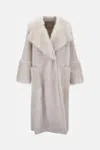 Desa 1972 Sheepskin Coat In Gray