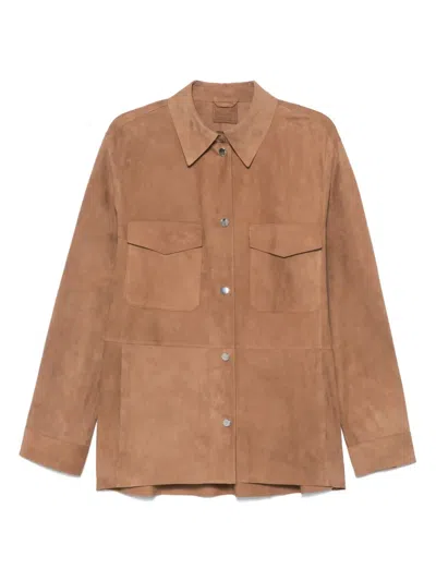 Desa 1972 Suede Shirt In Brown