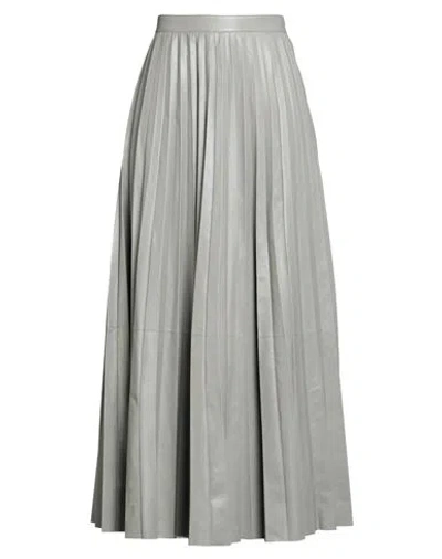 Desa 1972 Woman Maxi Skirt Grey Size 8 Leather