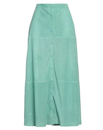 Desa 1972 Woman Maxi Skirt Sage Green Size 6 Leather