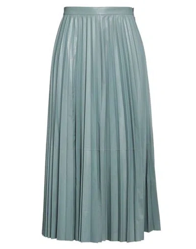 Desa 1972 Woman Maxi Skirt Slate Blue Size 0 Leather