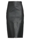 Desa 1972 Woman Midi Skirt Midnight Blue Size 10 Leather In Blue
