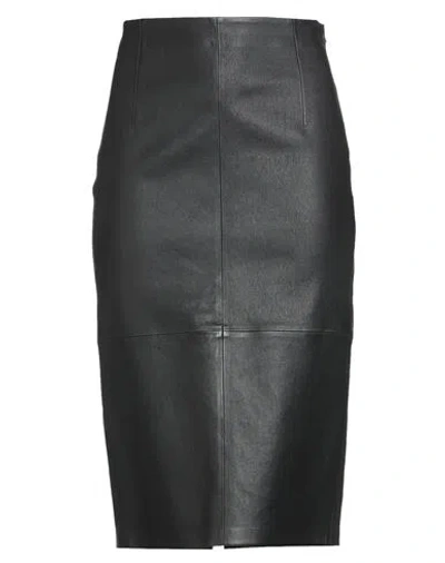 DESA 1972 DESA 1972 WOMAN MIDI SKIRT BLACK SIZE 10 LEATHER