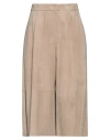 Desa 1972 Woman Shorts & Bermuda Shorts Beige Size 0 Leather