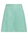 Desa 1972 Woman Shorts & Bermuda Shorts Light Green Size 10 Leather In Green