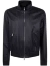 Desa Leather Reversible Bomber Jacket In Black