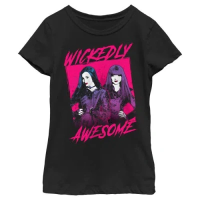 Descendants 2 Kids' Girl's  Wickedly Awesome  Graphic T-shirt In Black