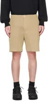 Descente Beige Paneled Shorts In Bgfw