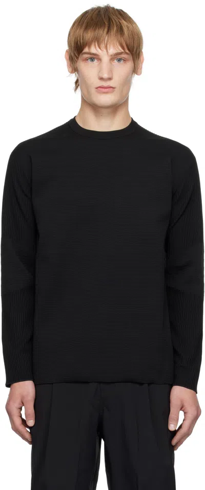 Descente Black Fusionknit Crewneck T-shirt In Bk00