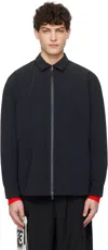 Descente Black Lightweight Insulated Shirt Jacket In Bk00