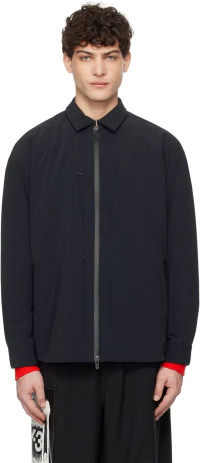 Descente Black Lightweight Insulated Shirt Jacket In Bk00