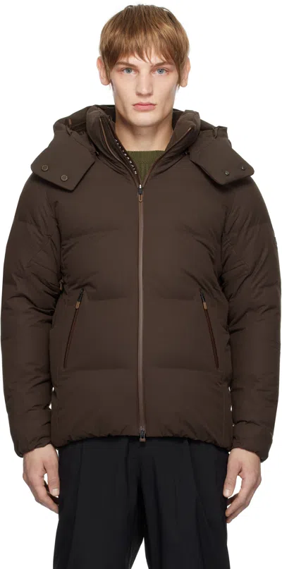 Descente Brown Mizusawa Mountaineer Down Jacket In Bwns