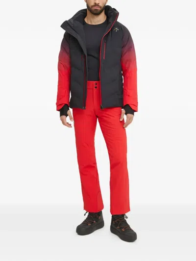 Descente Buttoned Ski Trousers In Red