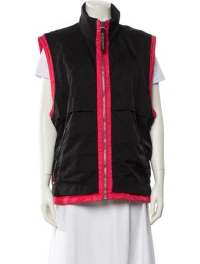 Pre-owned Descente Colorblock Pattern Bomber Jacket In Multi