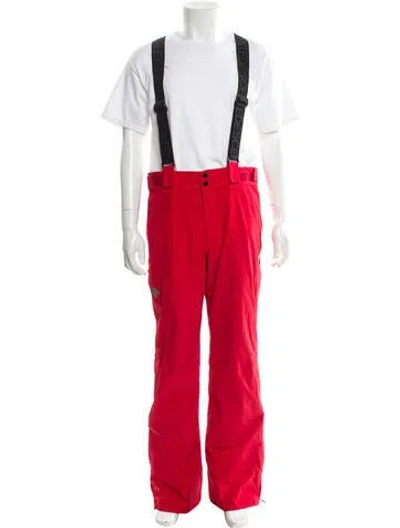 Pre-owned Descente Colorblock Pattern Pants In Red