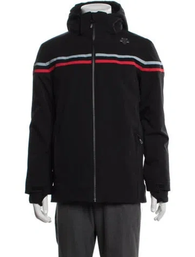 Pre-owned Descente Colorblock Pattern Performance Jacket In Black