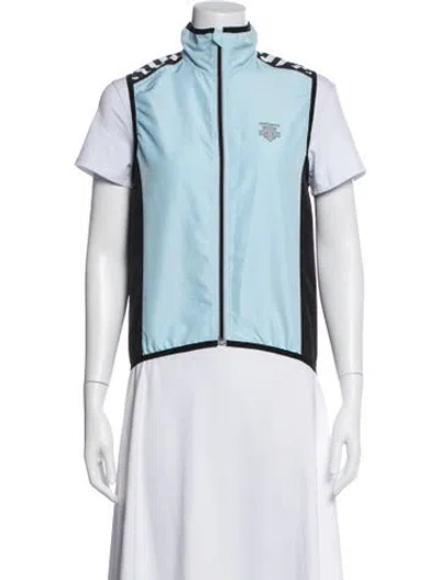 Pre-owned Descente Colorblock Pattern Performance Jacket In Blue