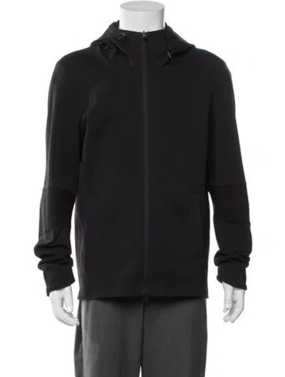 Pre-owned Descente Crew Neck Long Sleeve Hoodie In Black