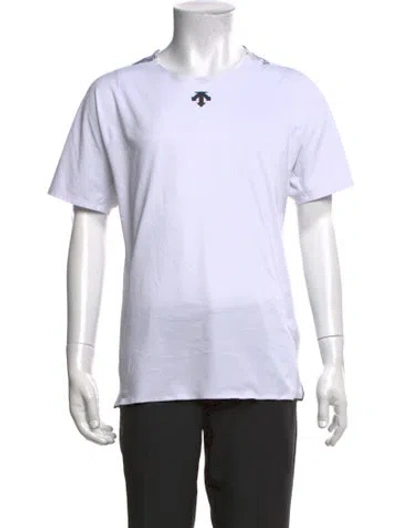 Pre-owned Descente Crew Neck Short Sleeve T-shirt In White