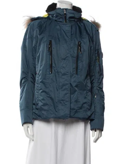 Pre-owned Descente Down Jacket In Blue