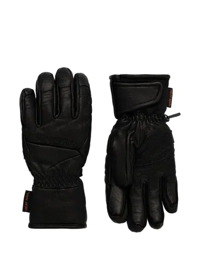 Descente Embossed Ski Gloves In Black