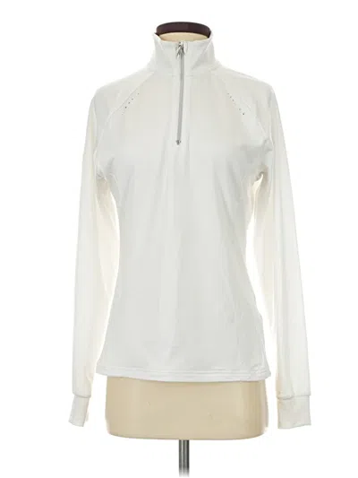 Pre-owned Descente Fleece Jacket In White