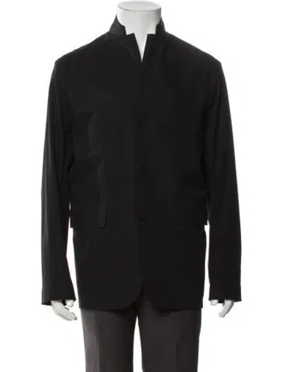 Pre-owned Descente Overcoat In Black