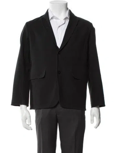 Pre-owned Descente Peacoat In Black