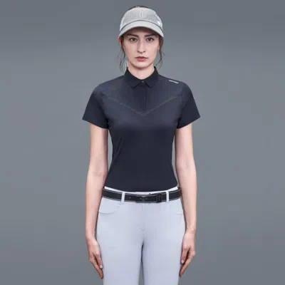 Descente 迪桑特高尔夫 Pro系列 女子短袖polo衫 In Blue