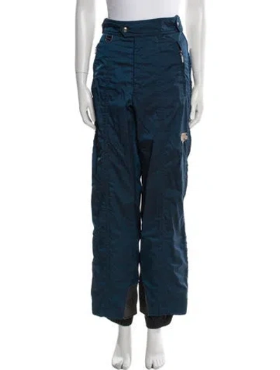 Pre-owned Descente Straight Leg Pants In Blue