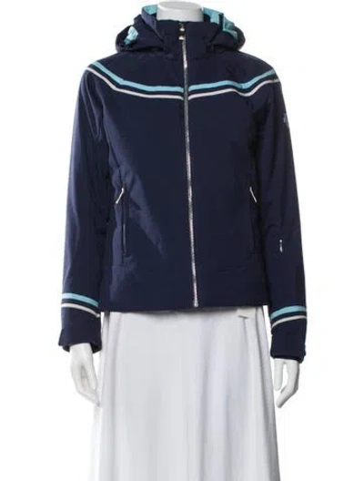 Pre-owned Descente Striped Jacket In Blue