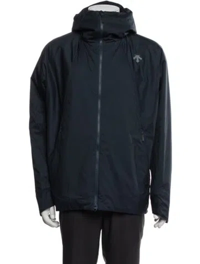 Pre-owned Descente Windbreaker In Blue