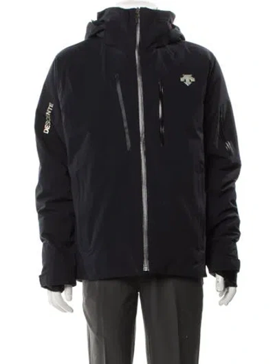 Pre-owned Descente Windbreaker In Gray