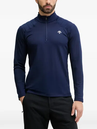 Descente Zip-fastening Mock-neck Ski Top In Blue