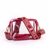 Desden Women's Bridget Clear Purse With Reversible Patterned Shoulder Straps In Alabama In Multi