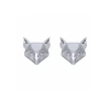 Deseri Fox Stud Earrings In Gray