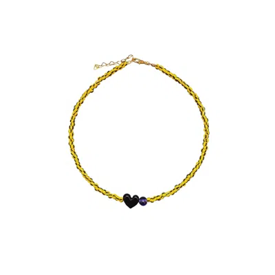 Desert Lobby Women's Black / Yellow / Purple Small Talk In Black/yellow/purple